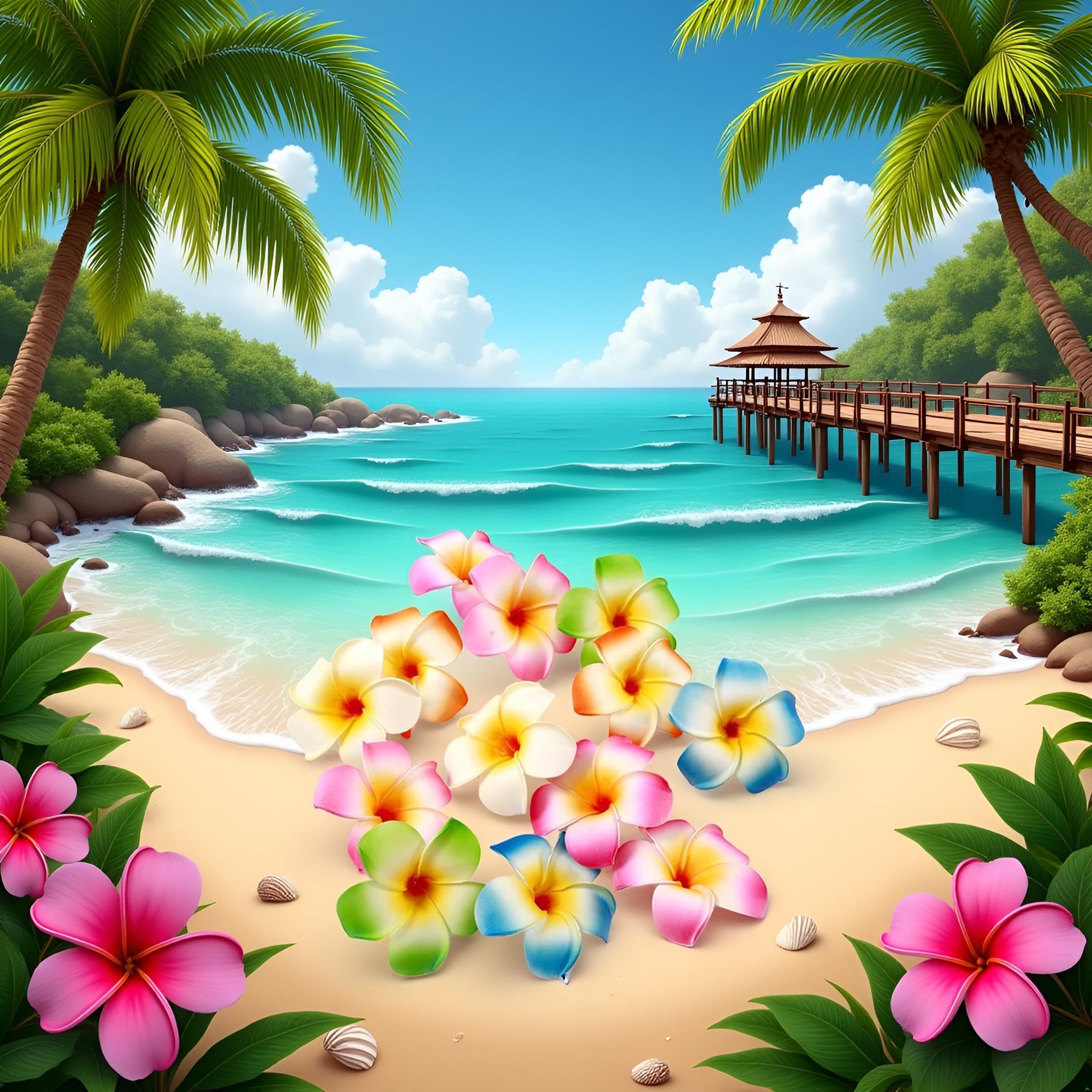 Qintreesify pinzas plumeria, perfectas para bodas, luau y verano.