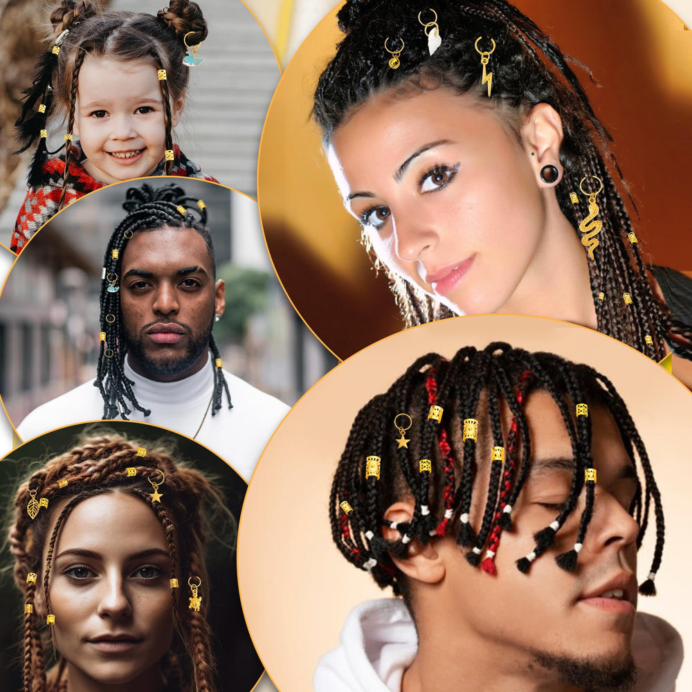 Qinzave aretes para rastas oro, complemento de estilo