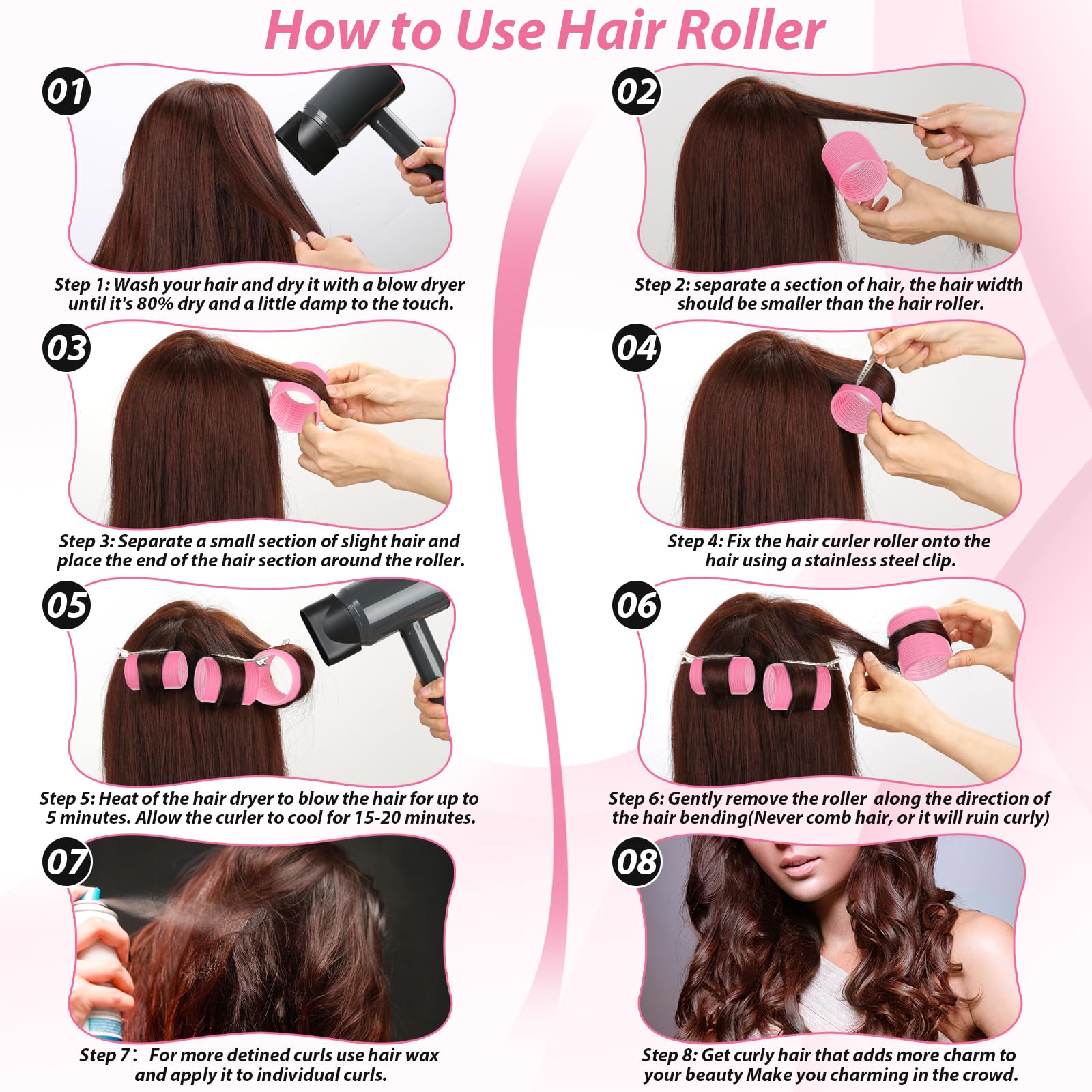 Qinzave bundled clips and section clips for quick, precise styling sessions.