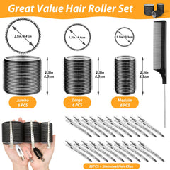 Qinzave duckbill clips securely hold rollers for stable styling.