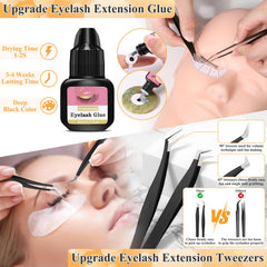 Qinzave eyelash glue bottle with fast-drying formula for training