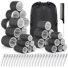 Qinzave hair curler rollers set with five sizes for versatile styling options