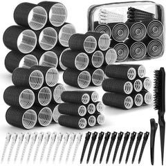Qinzave hair curler rollers package with complete styling kit for easy home use.