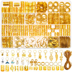 Qinzave joyas oro para trenzas: pendientes decorativos para eventos