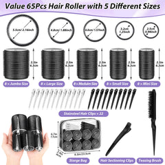 Qinzave jumbo rollers 2.16 inch deliver dramatic root lift and volume.
