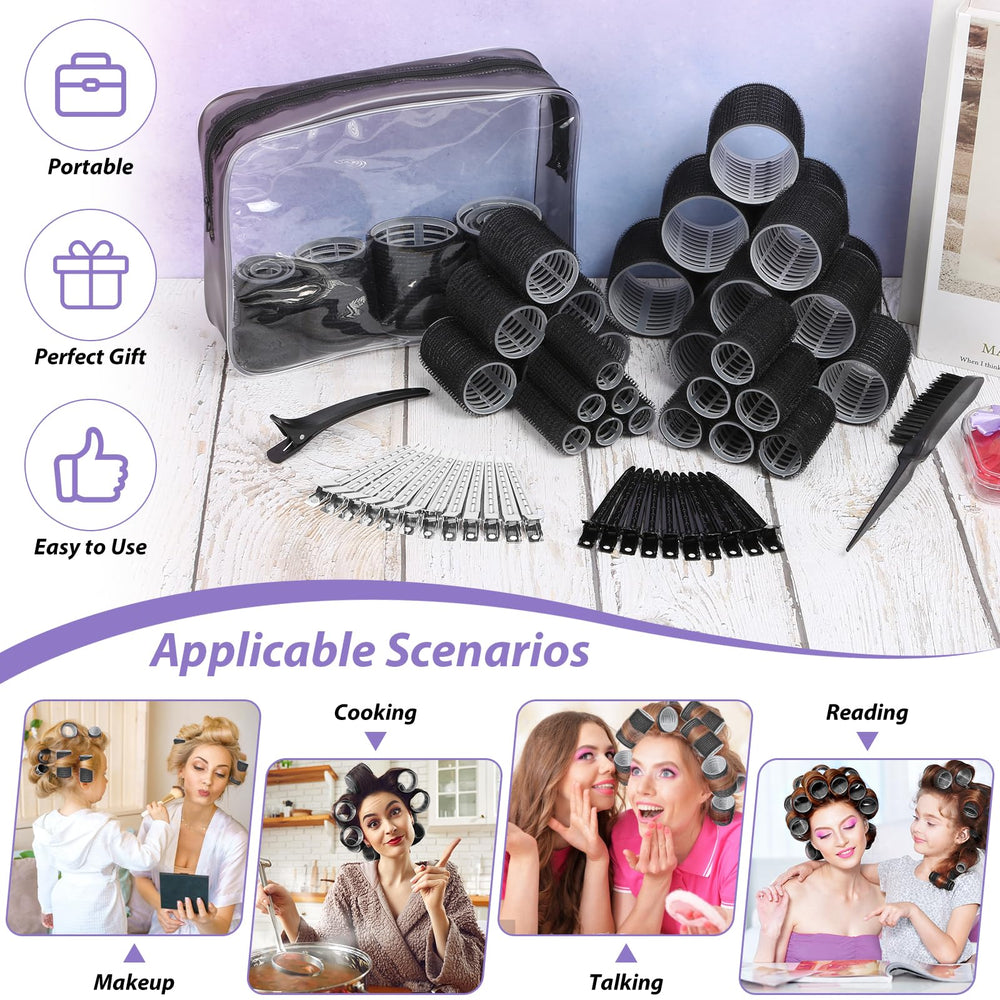 Qinzave large rollers 1.88 inch create fuller, bouncy waves.
