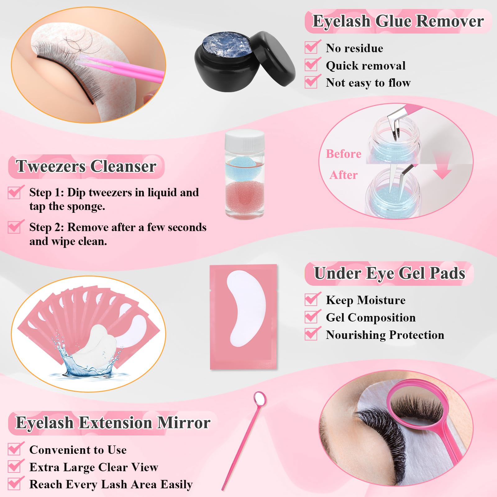 Qinzave Lashes Kit practice lashes help beginners build technique safely.