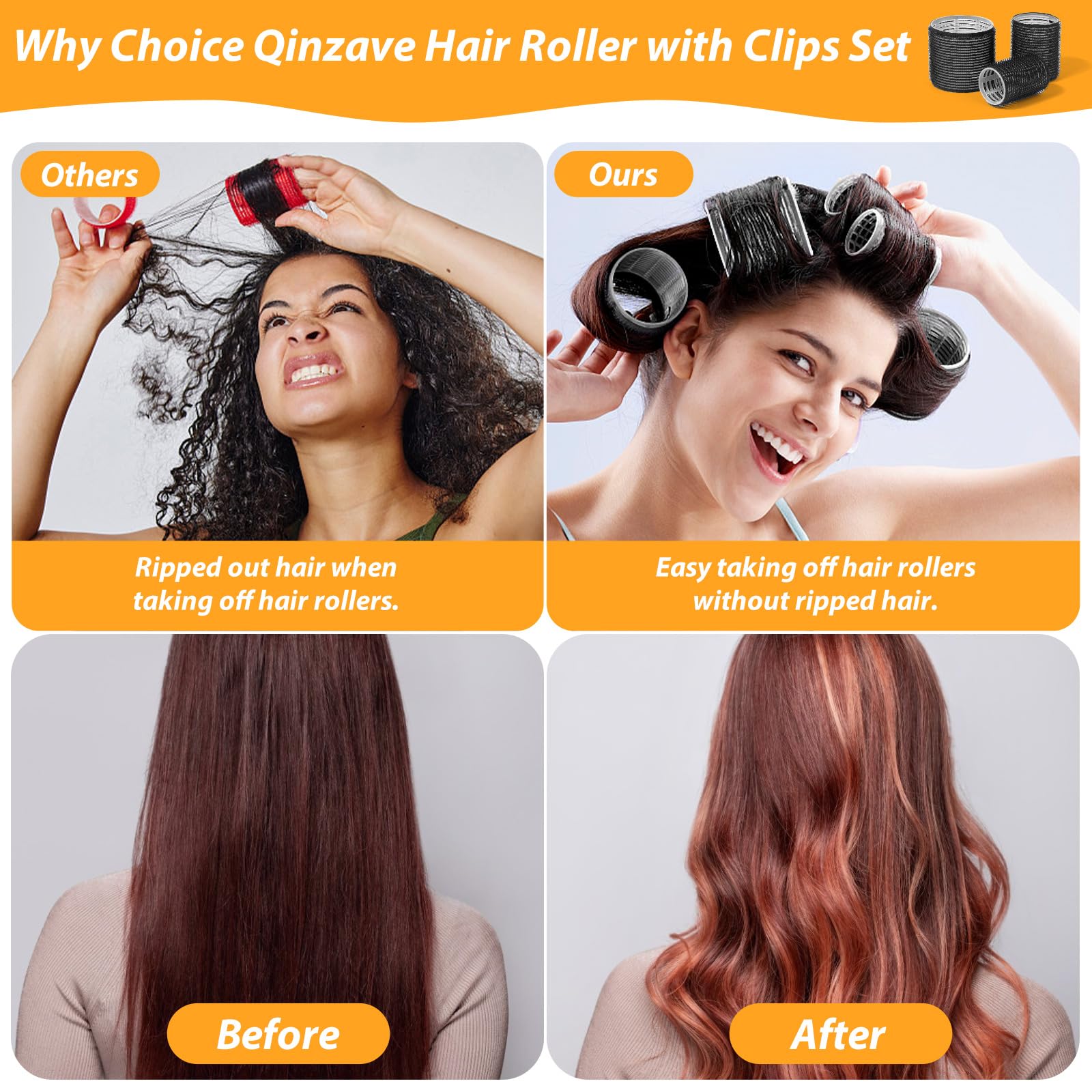 Qinzave medium roller 1.41 inch perfect for curls and bangs.
