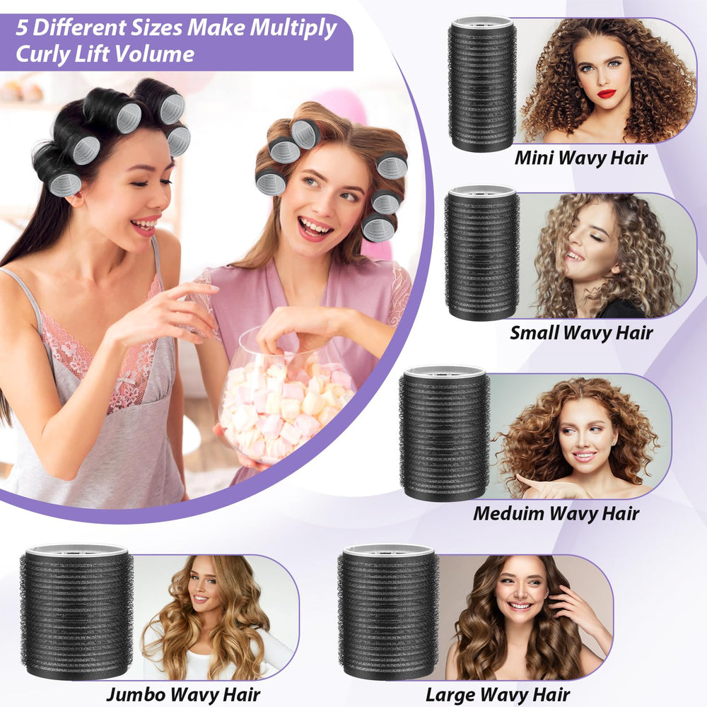 Qinzave medium rollers 1.57 inch for balanced curls and texture.