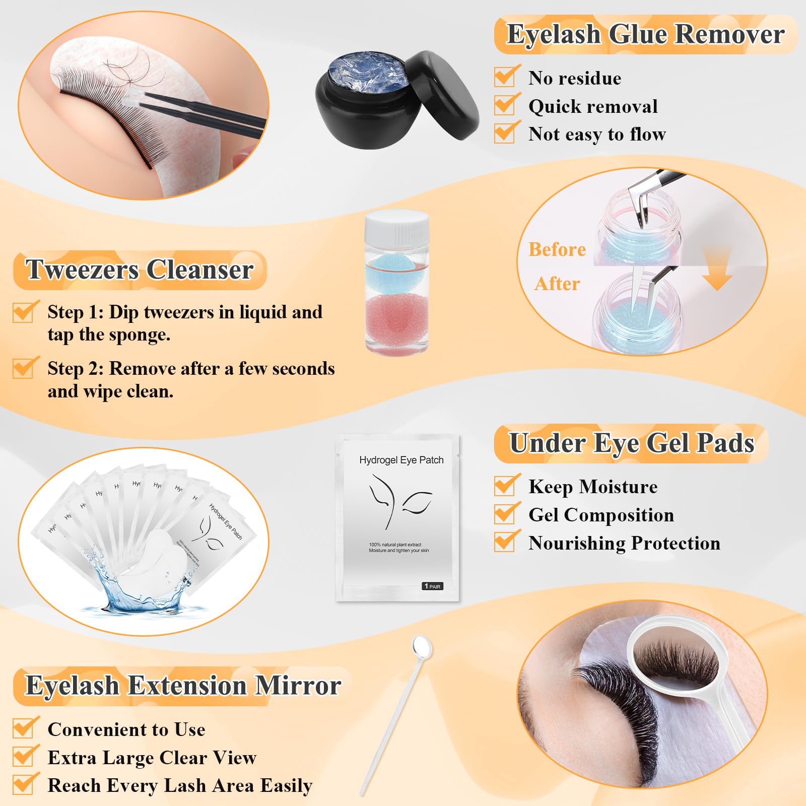 Qinzave practice lashes tray to build technique