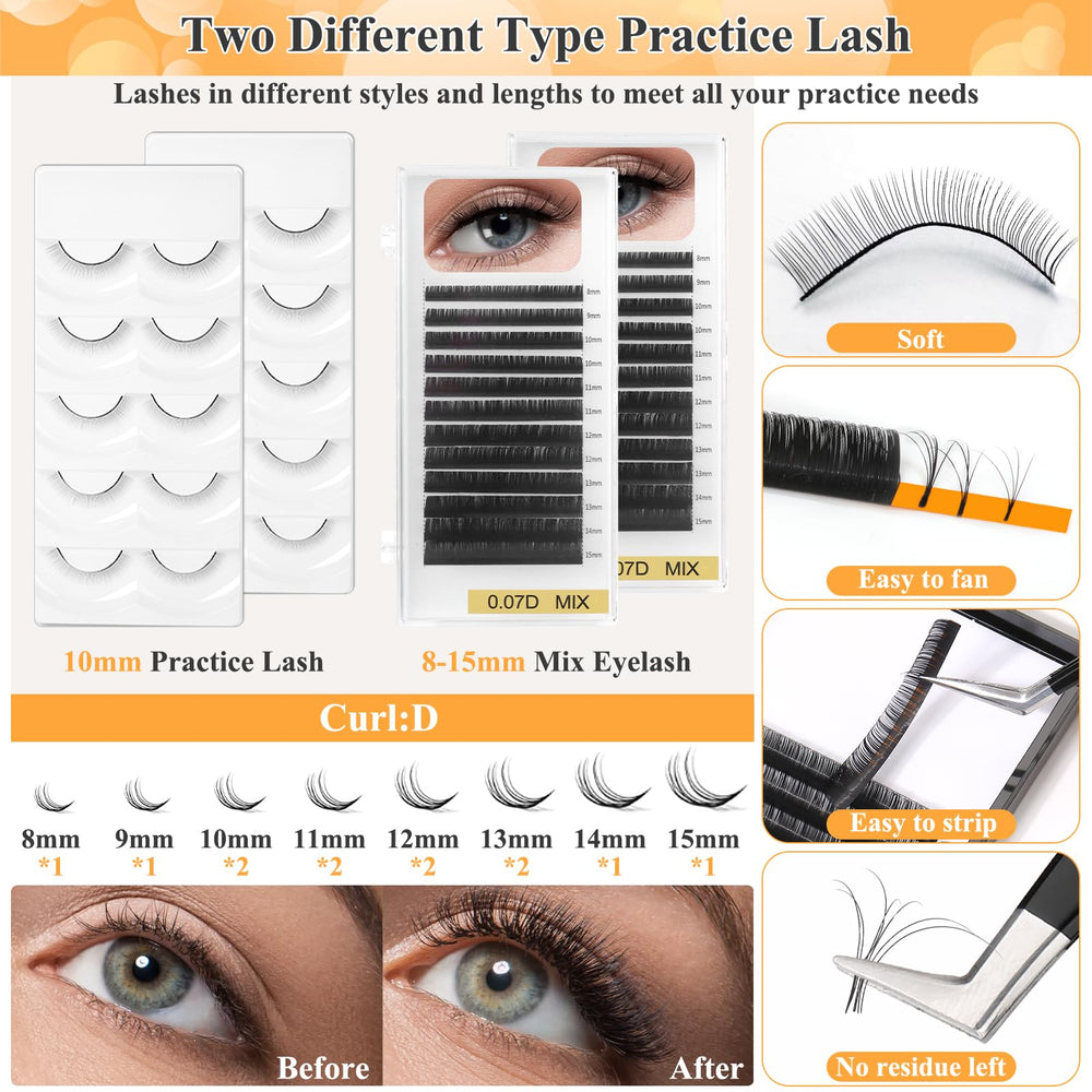 Qinzave tweezers with precision tips for easy lash isolation during practice