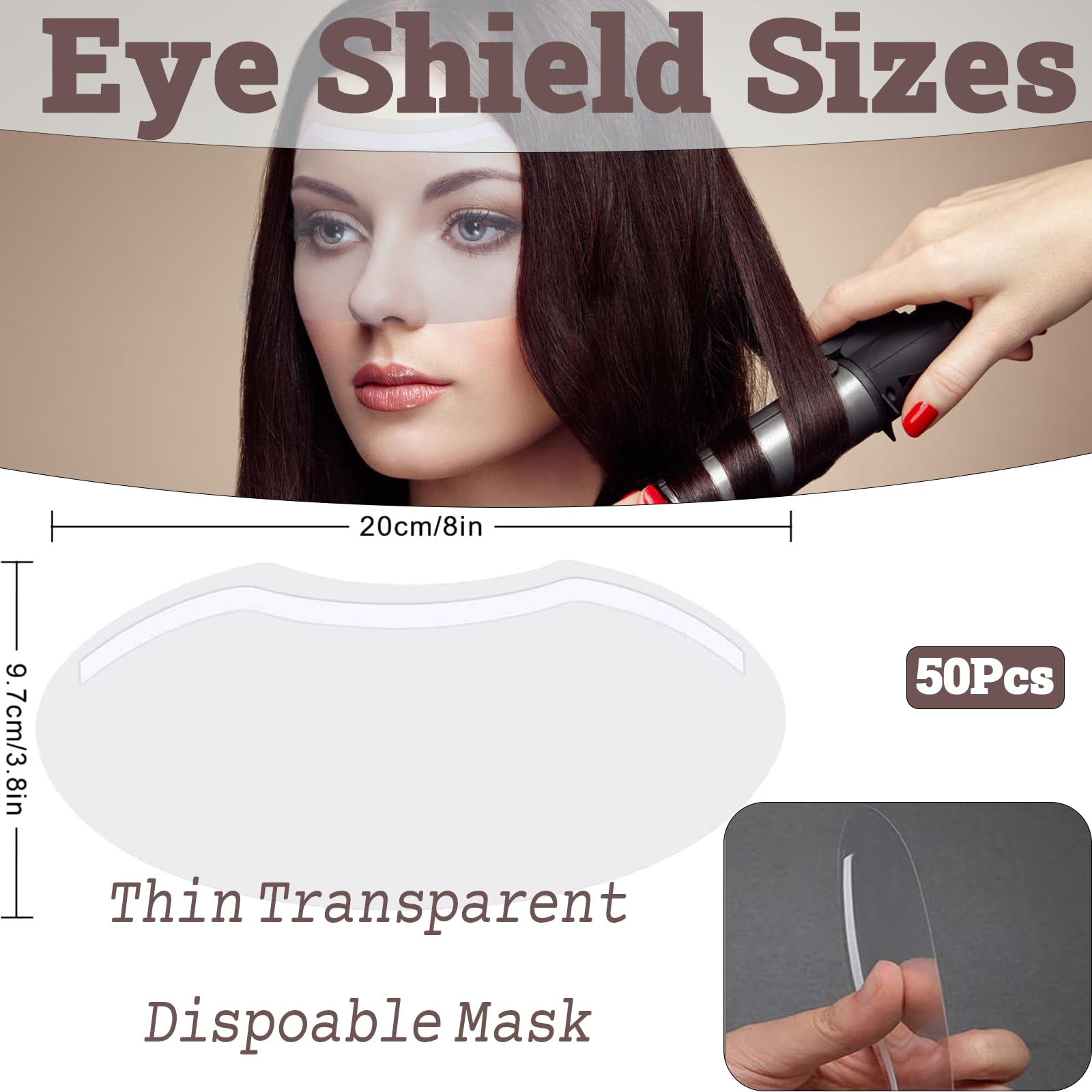 QIOOLEEO eyebrow protection shield suitable for microblading and eyelash treatments.