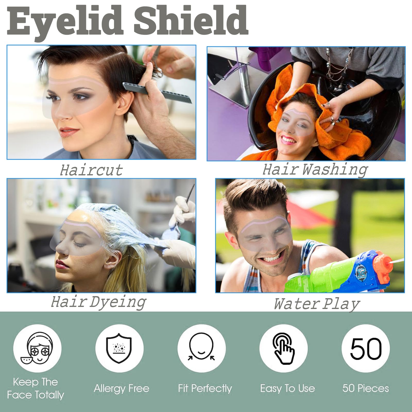 QIOOLEEO cataract surgery eye shield keeps eyes dry and protected.