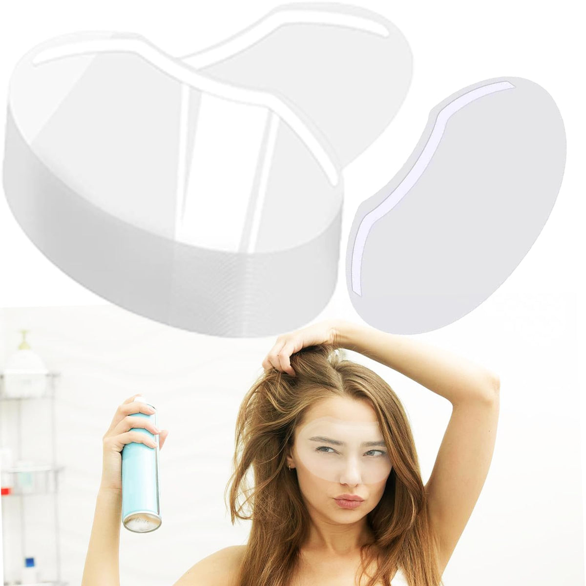QIOOLEEO shower face shield pack protects eyes during bathing after procedures.