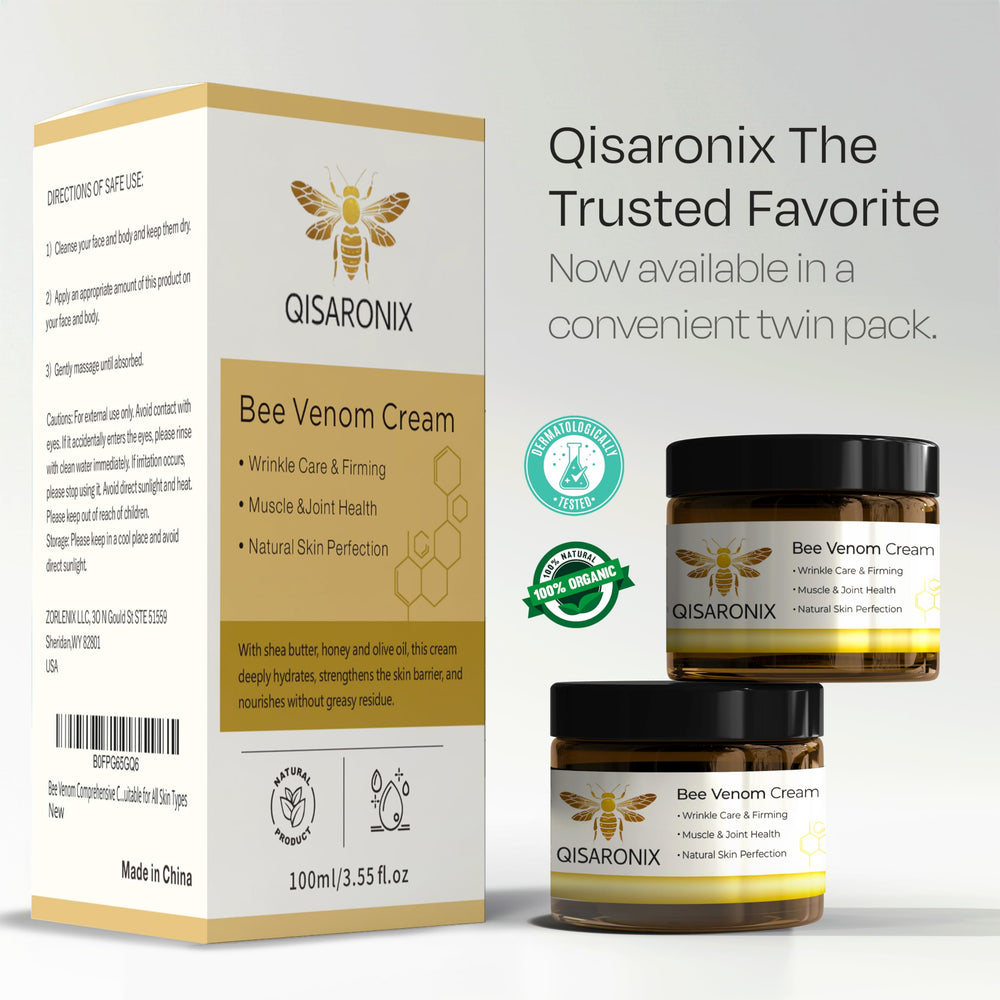 QISARONIX creamy texture swirl shows lightweight feel.