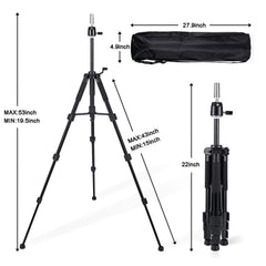 QISHI YUHUA wig stand tripod retractable legs for easy transport and setup