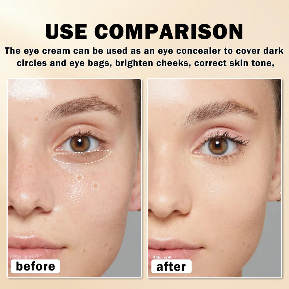 Lightweight cream texture swirled on skin for a natural finish.