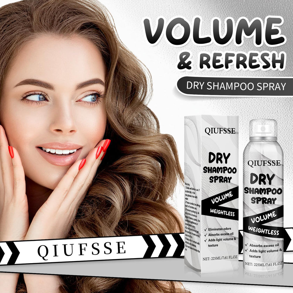 Compact travel-friendly QIUFSSE dry shampoo for on-the-go freshness
