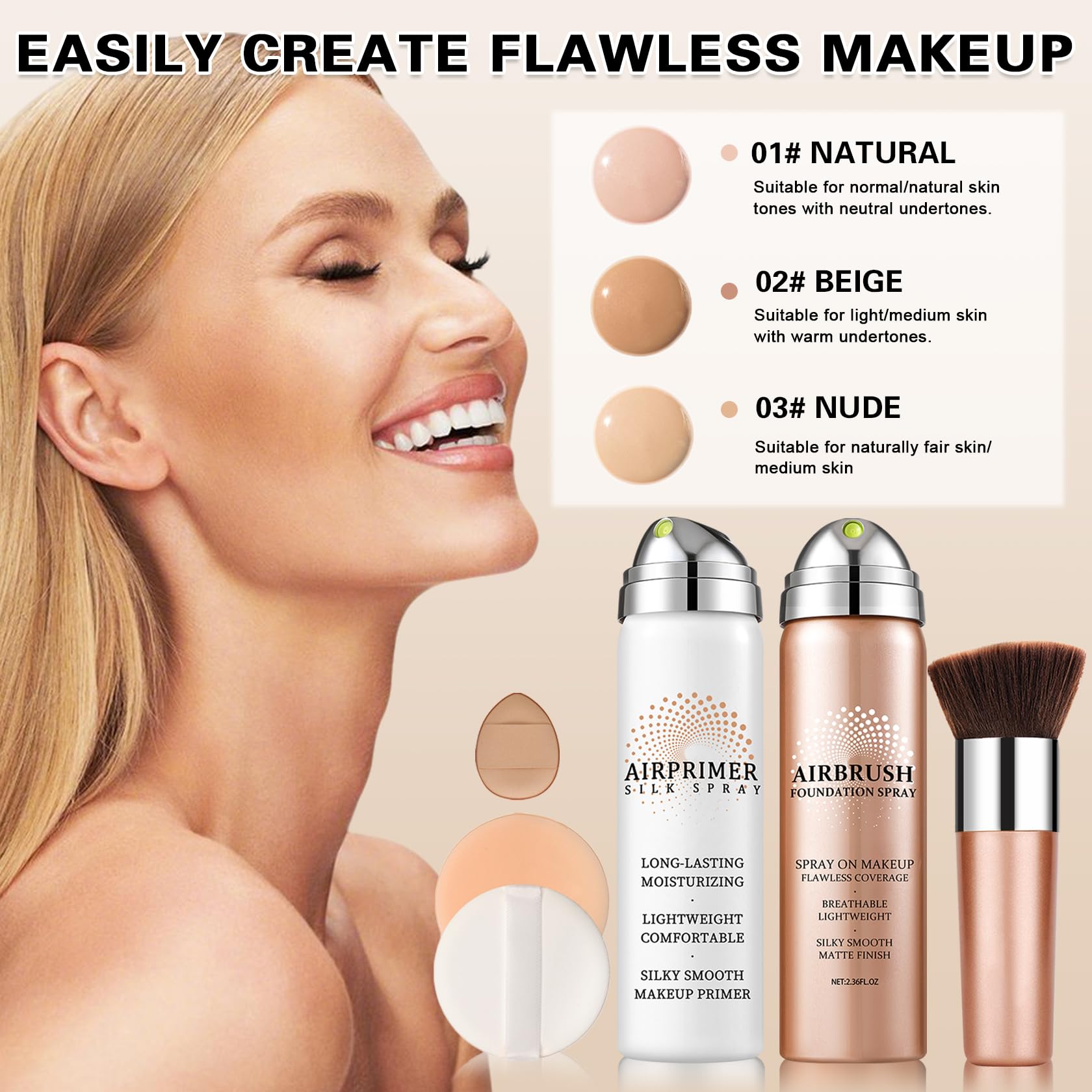 QIUFSSE Magic Minerals: maquillaje duradero para piel radiante.