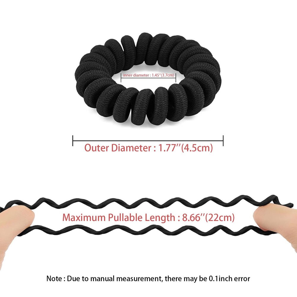 QIUTIMIY spiral hair ties worn, prevents tangling and reduces breakage.
