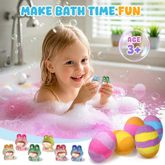 Qivatex natural organic ingredients bath bombs provide a gentle soak for kids.