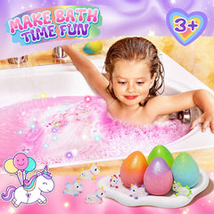 Qivatex bombas de baño con regalo interior, sorprende a las niñas