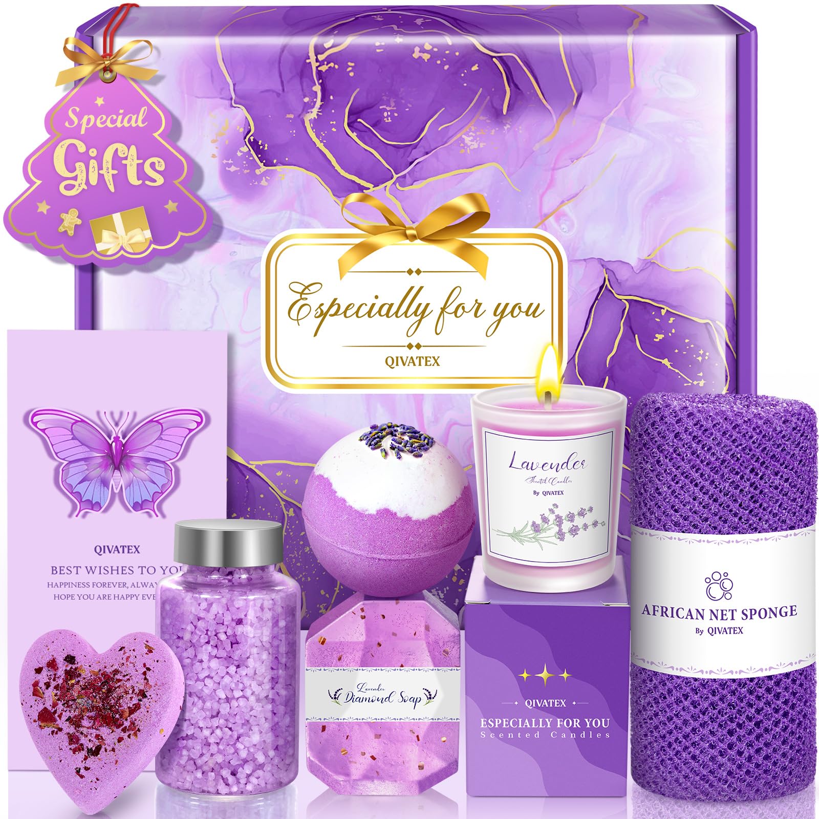 Qivatex caja-regalo para mujer, idea perfecta para sorprender y empezar un spa en casa.