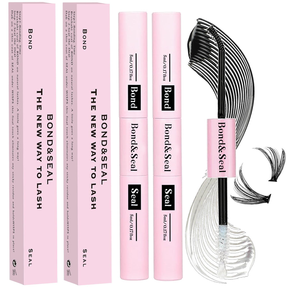 Qiveaory Lash Bond and Seal kit shows a dual-tube design for easy DIY lash extensions.
