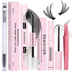 Qiveaory lash bond bottle for precise glue application in DIY lash extensions.