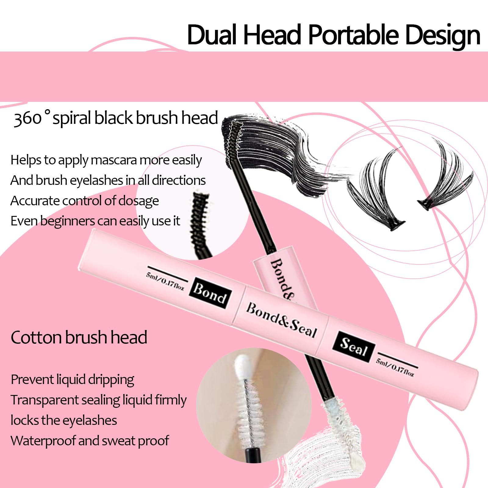 Qiveaory clear seal liquid provides a protective finish after lash bonding.