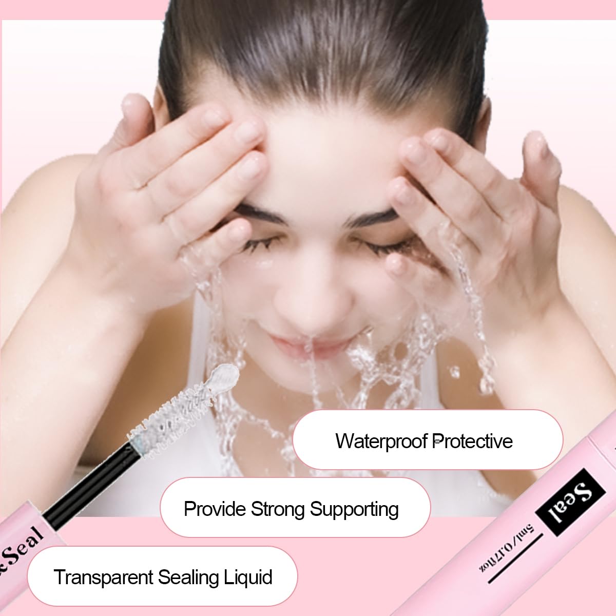 Qiveaory portable lash glue compact demonstrates travel-friendly size for on-the-go use.