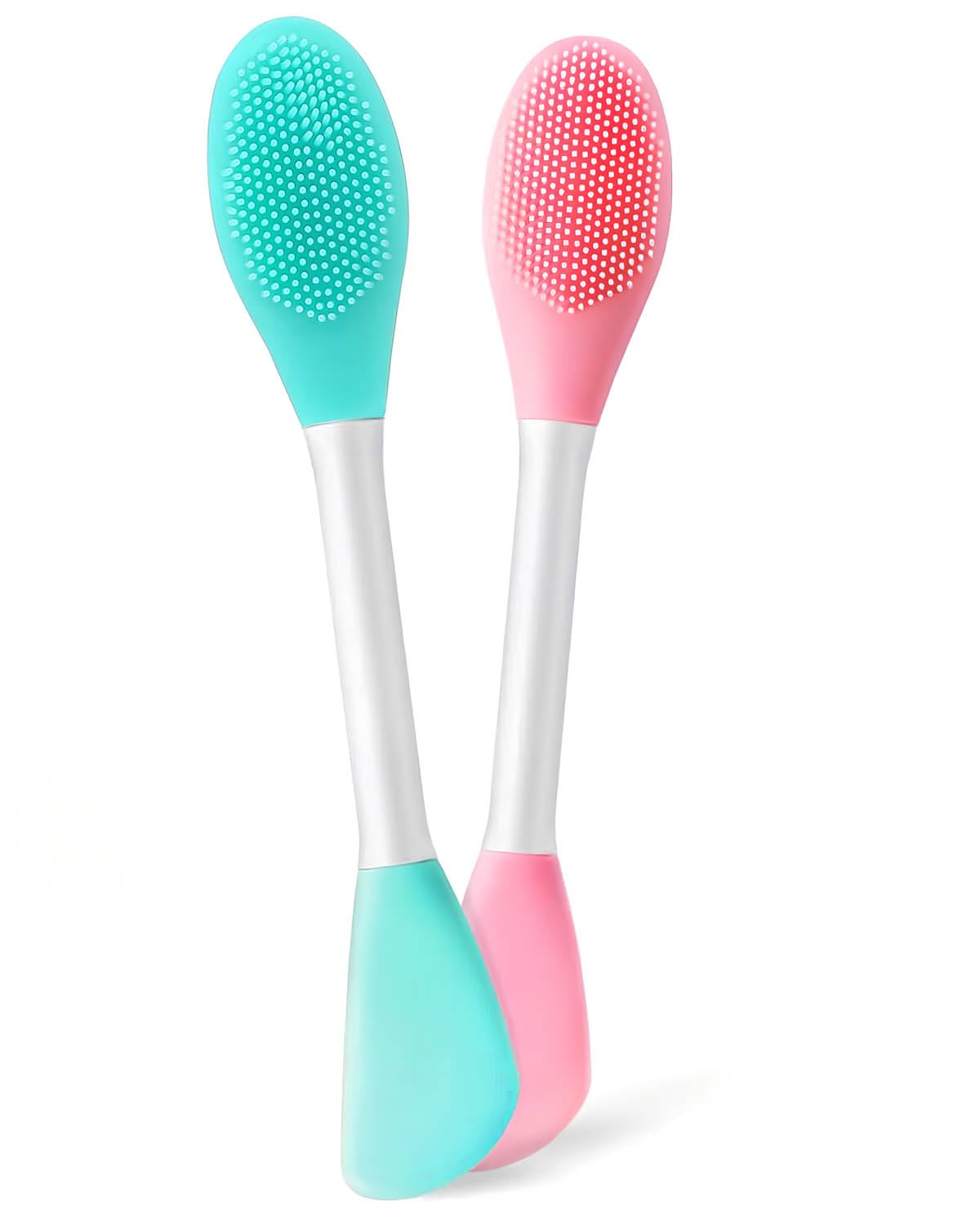 Qivorimith facial cleansing brush silicone dual-action for exfoliation and massage.