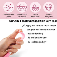 Qivorimith silicone face scrubber demonstrates exfoliation and massage benefits.