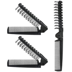 Qjaiune travel foldable brush compact, ideal for easy packing and on-the-go grooming.