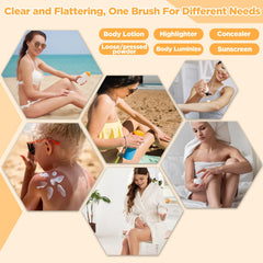 QJKLWV kabuki brush for body and face delivers even coverage.