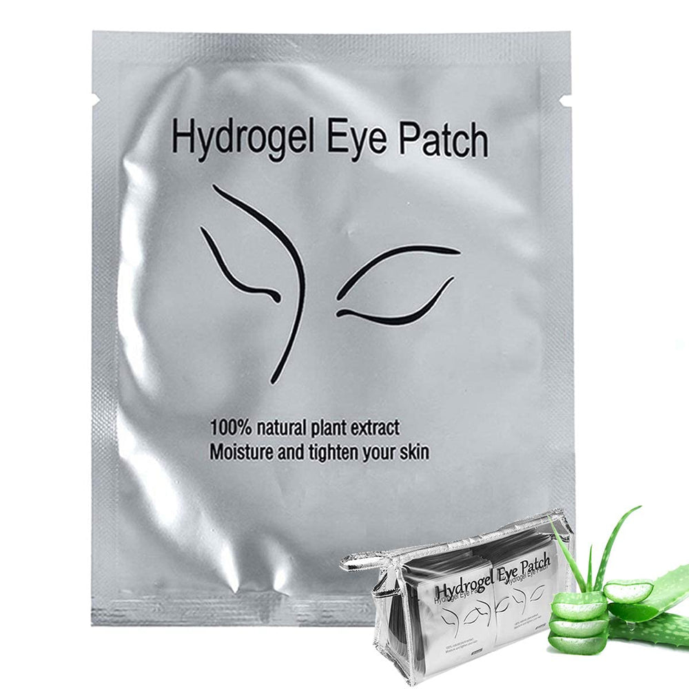 QLeng hydrogel eye pads for under-eye patches during lash extensions; comfortable and secure.