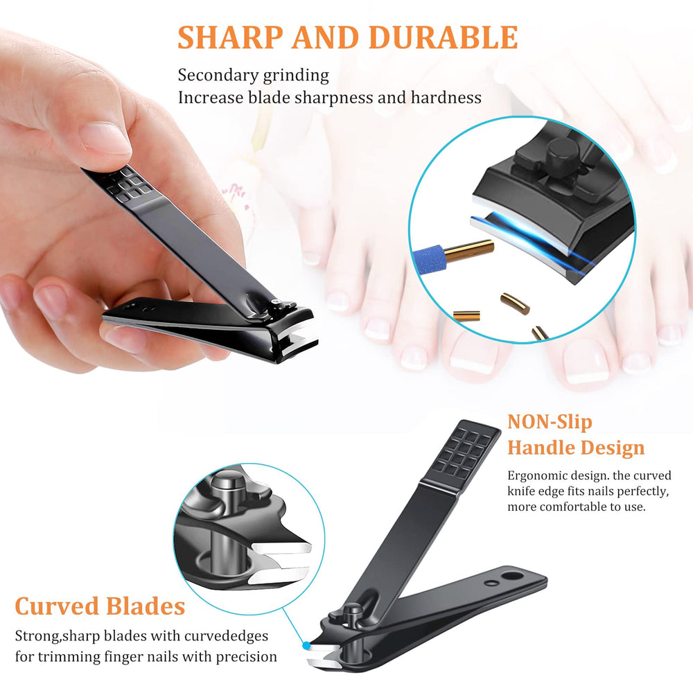 QLNE-25-piece-manicure-pedicure-kit provides comprehensive nail care in one durable kit.