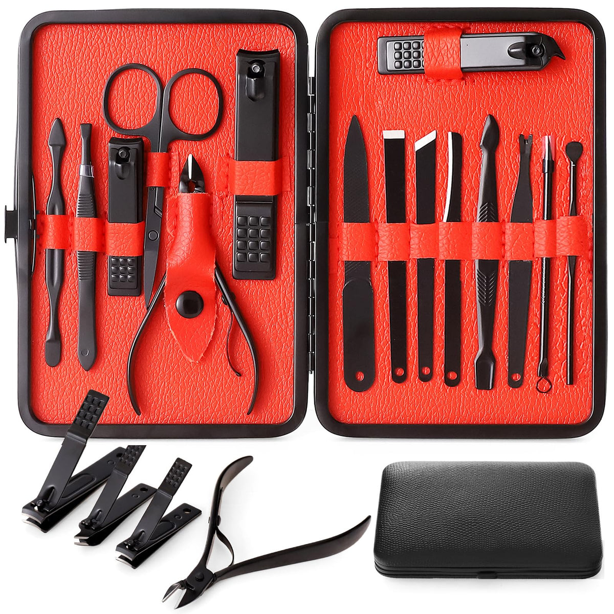 QLNE nail clippers set close-up with sharp blades for precise trims