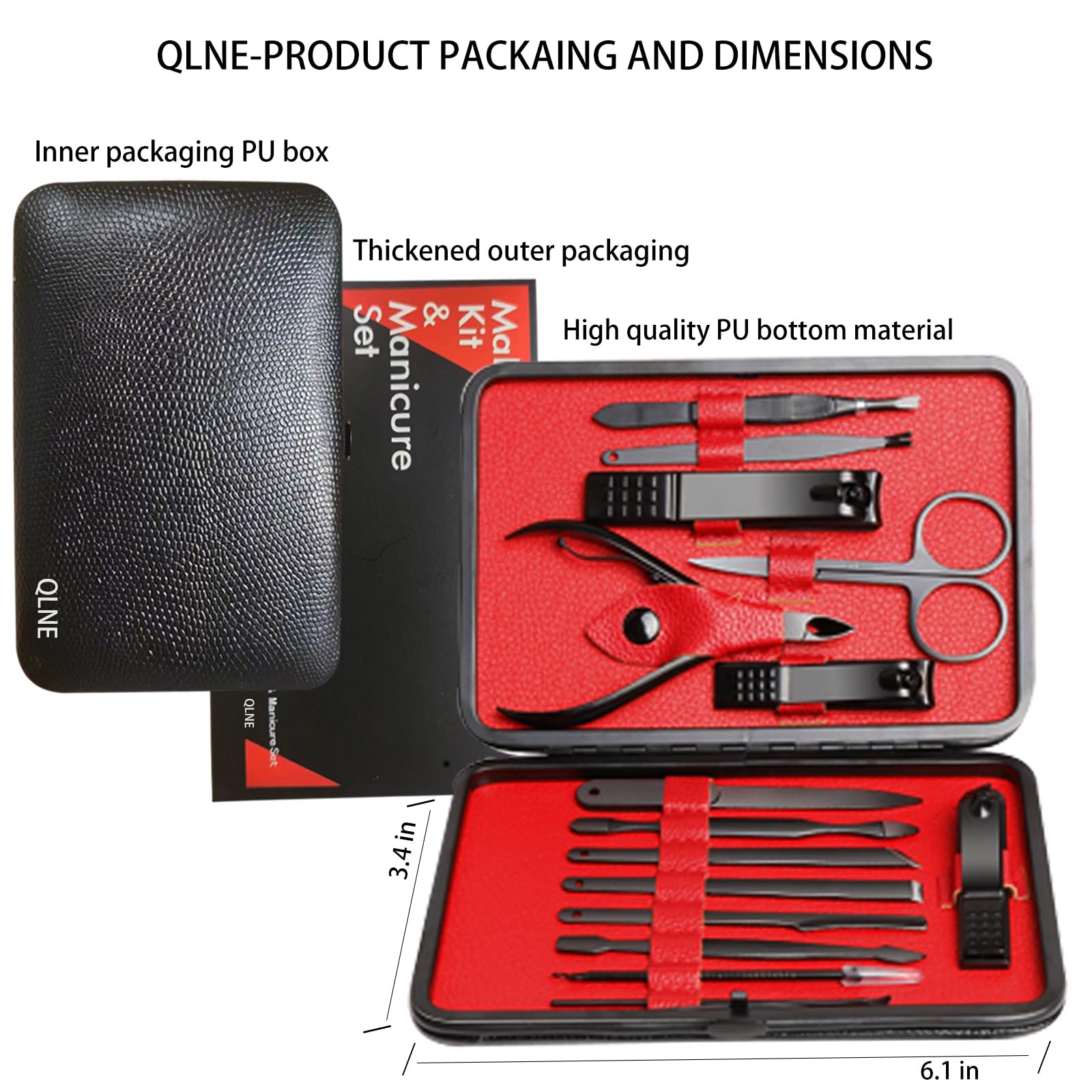 QLNE portable grooming case for travel and storage