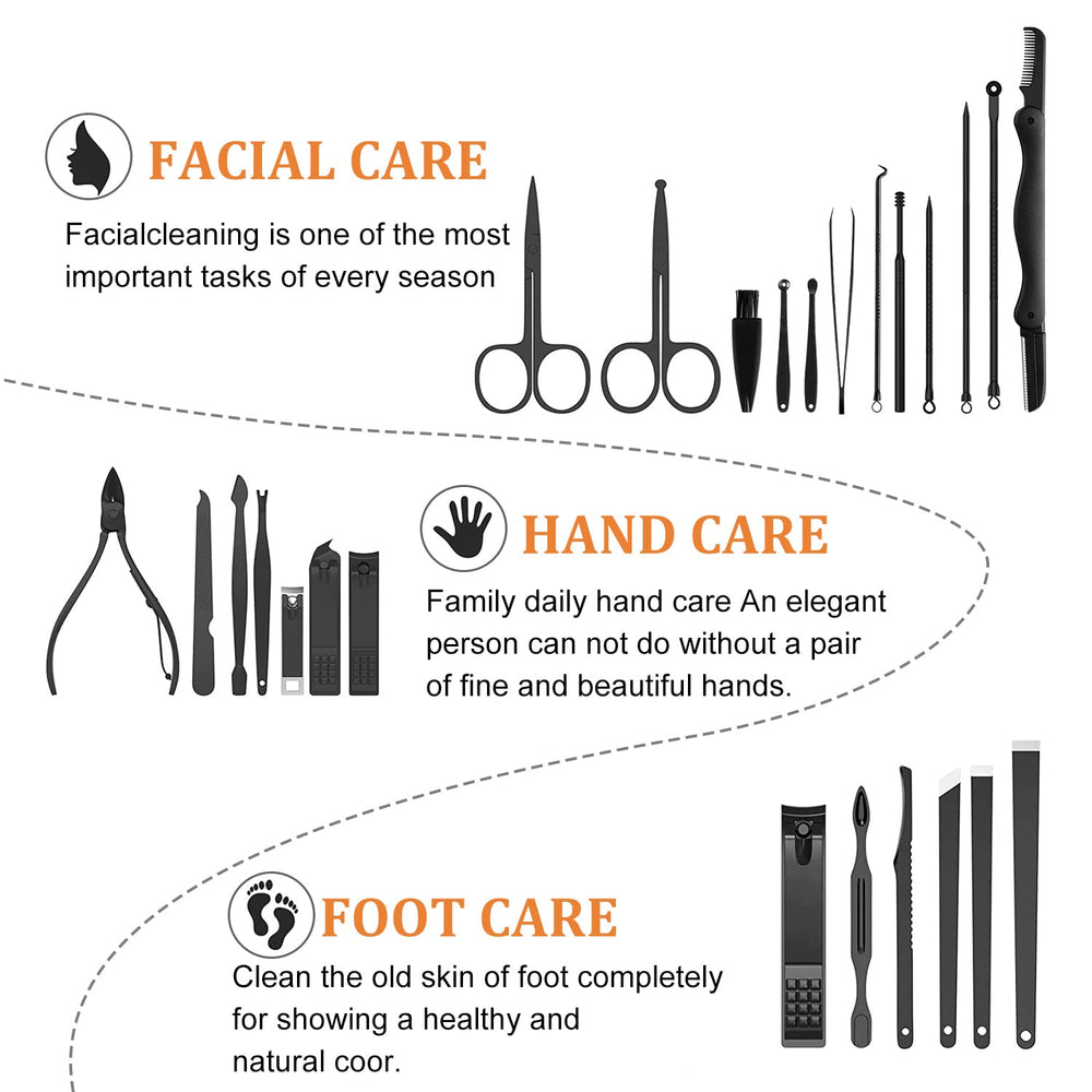 QLNE-portable-nail-care-kit fits in a bag for on-the-go grooming.