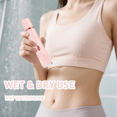 QLWQ Bikini Trimmer ceramic blades close-up for gentle trimming