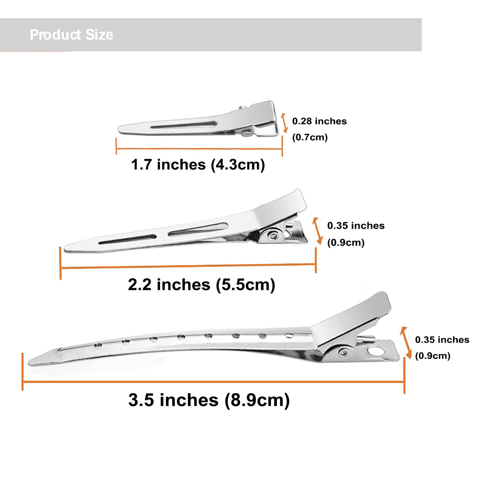 Pinza Qoneyik pico de pato 2.2 pulgadas, plata, perfecta para secciones pequeñas.