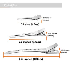 Pinza Qoneyik pico de pato 2.2 pulgadas, plata, perfecta para secciones pequeñas.