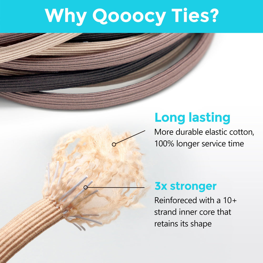 Qooocy coleteros para cabellos con trenzas grandes