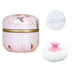 Qopoto Romantic Flowers powder puff for gentle, skin-friendly application