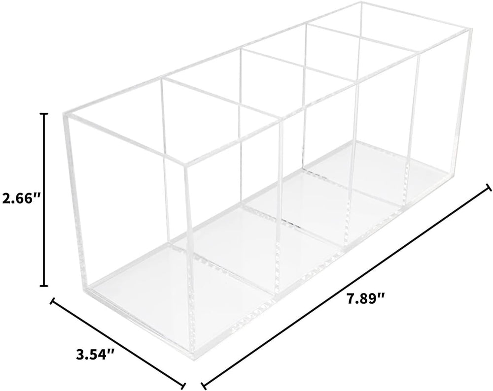 QPEY clear acrylic organizer adds a modern touch and reduces clutter in any workspace.