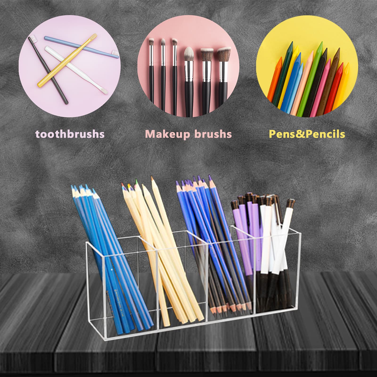 QPEY office stationery storage box helps pencils, markers, and notes stay neatly sorted.