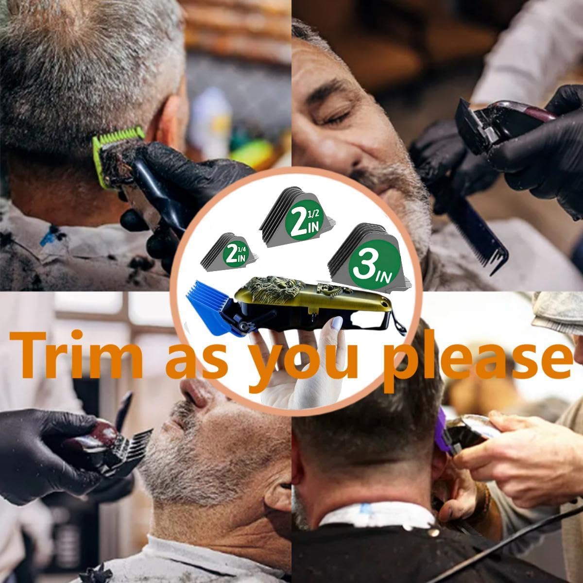 QPOIBSD beard trimmer attachments for quick grooming.