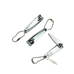 QPOIBSD mini nail clipper with curved edge for precise trimming on the go.