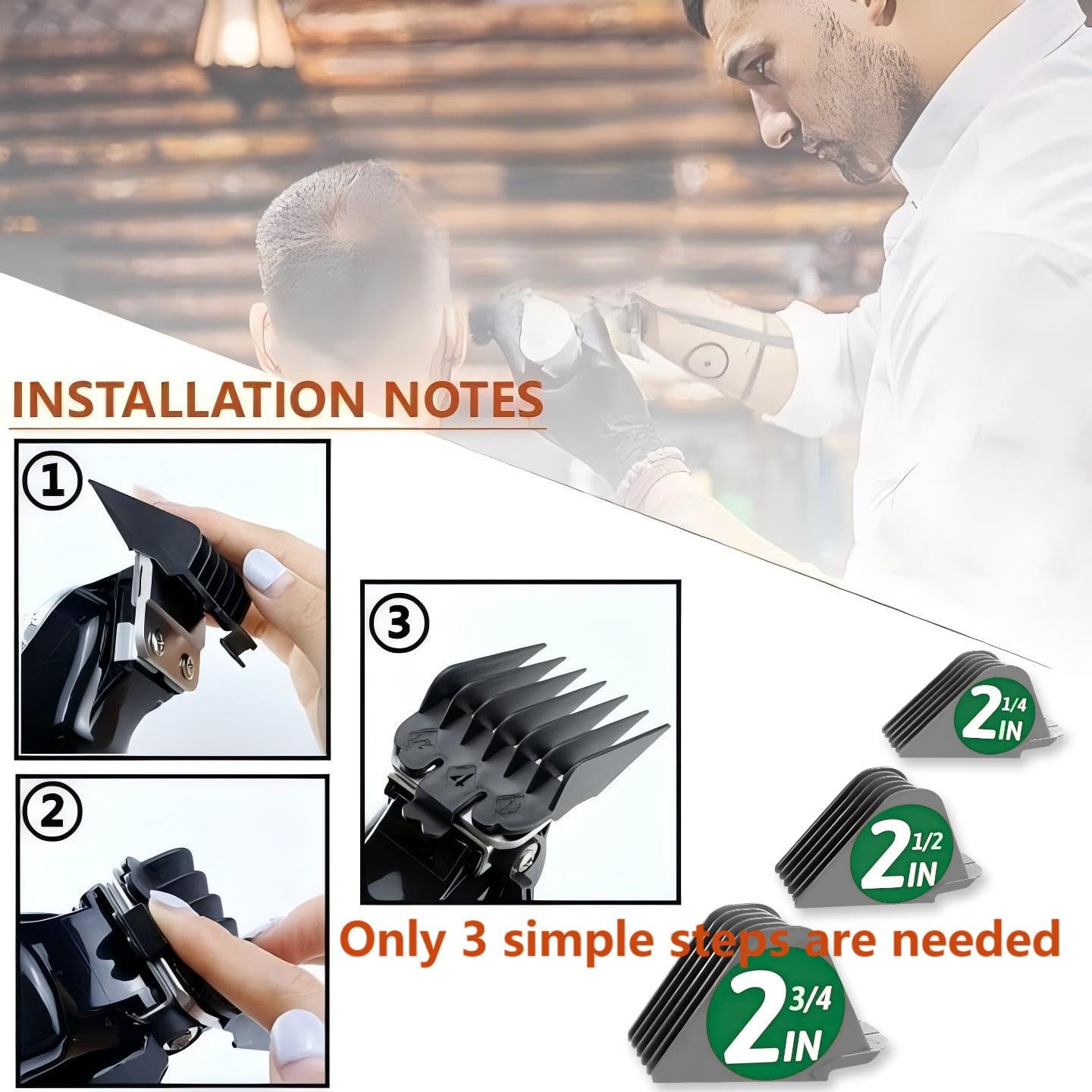 QPOIBSD universal guard set compatible with WAHL blades.